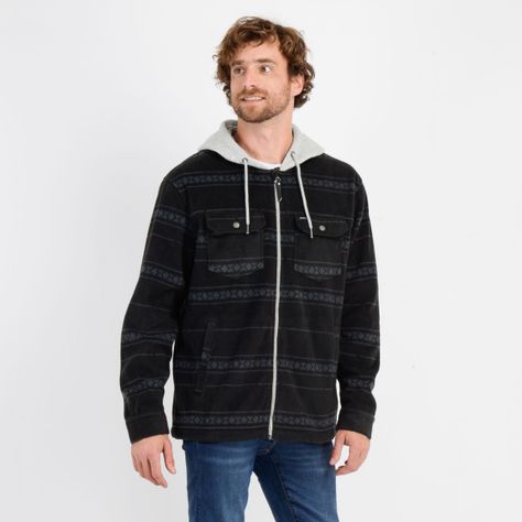 CAMISA POLAR REDMOND HOOD NEGRO-3
