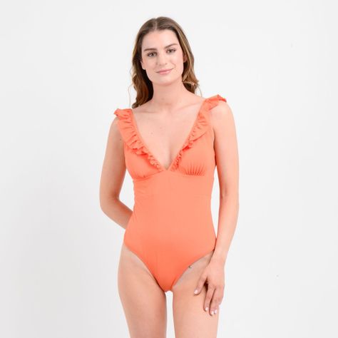 TRAJE DE BAÑO ENTERO SUNDANCE  NARANJO-0