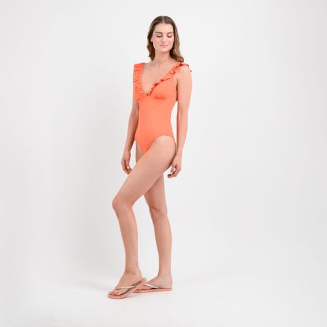 TRAJE DE BAÑO ENTERO SUNDANCE  NARANJO-1