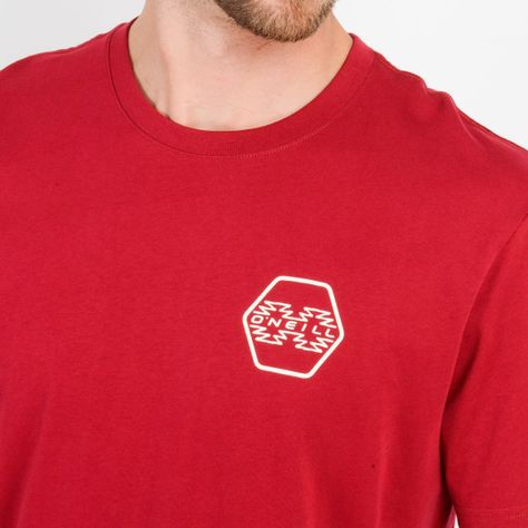 POLERA MANGA CORTA ETNIC  ROJO OSCURO-4