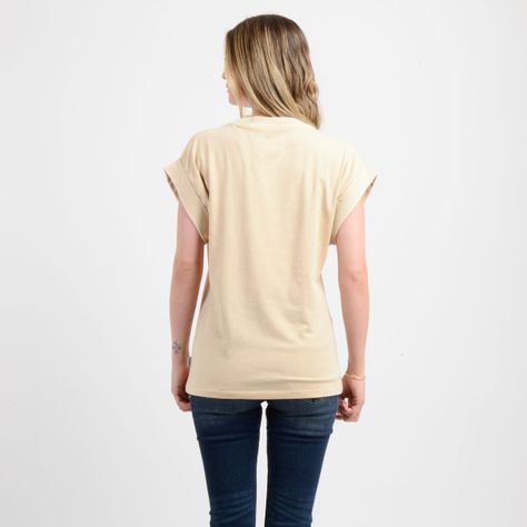 POLERA MANGA CORTA ORIGINAL SURF  BEIGE-1