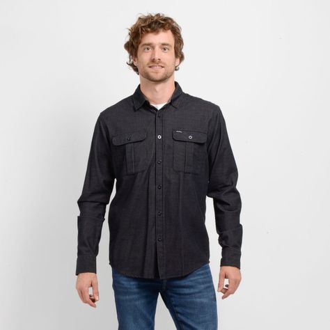 CAMISA MICRO COTELE LANDMARKED GRIS OSCURO-0