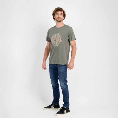 POLERA MANGA CORTA IKAT  VERDE OSCURO-2