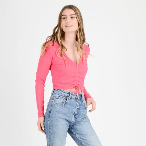 POLERA MANGA LARGA MARLENE FUCSIA-3