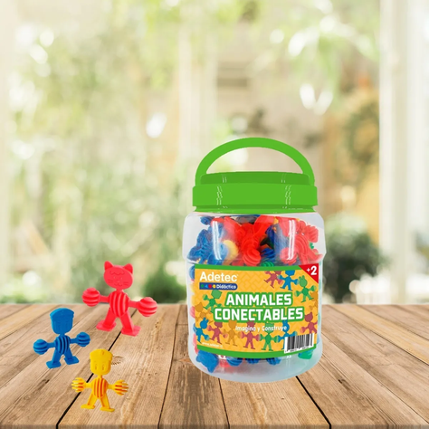 Juego Didáctico Animales Conectables 40 Piezas -1