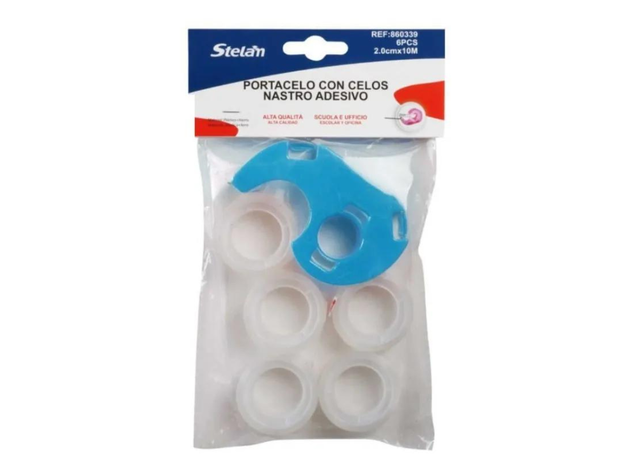 Cinta Adhesiva Scotch Con Dispensador 6 Piezas Portacelo-0