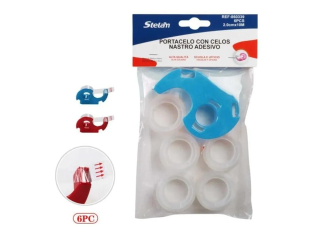 Cinta Adhesiva Scotch Con Dispensador 6 Piezas Portacelo-1