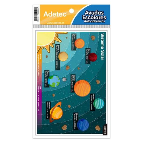 Ayuda Escolar Sistema Solar Autodhesiva Adetec - 202-0