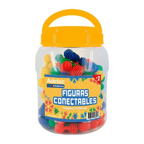 Juego Didáctico Figuras Conectables 60 Piezas Juguetes-0