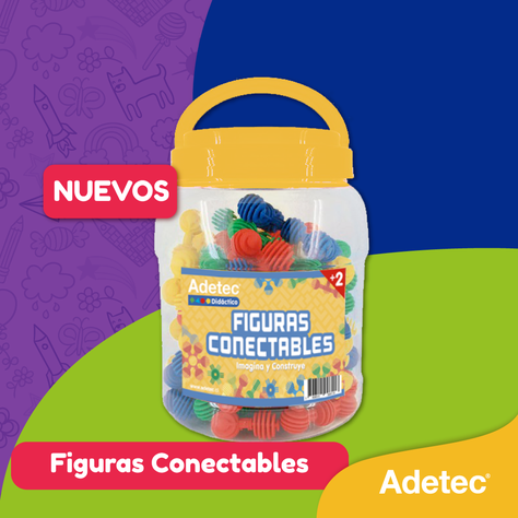 Juego Didáctico Figuras Conectables 60 Piezas Juguetes-1