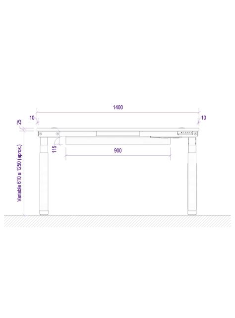 Escritorio Eléctrico Standing Desk 140x60cm C7E-5