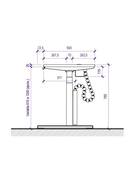 Escritorio Eléctrico Standing Desk 120x60cm C7E -4