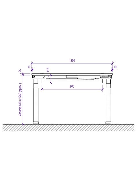 Escritorio Eléctrico Standing Desk 120x60cm C7E -5