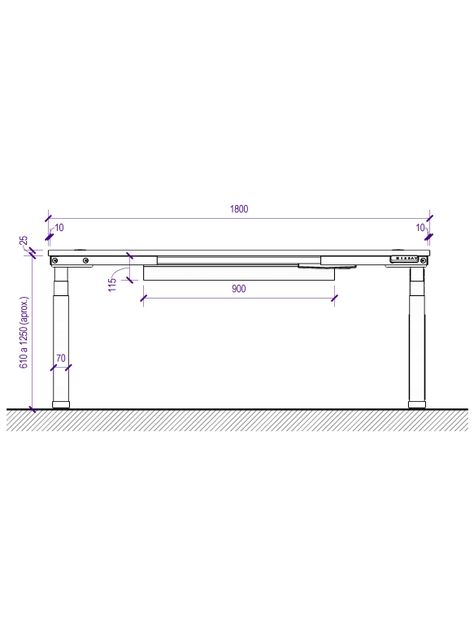 Escritorio Eléctrico Standing Desk 180x60cm C7E-5