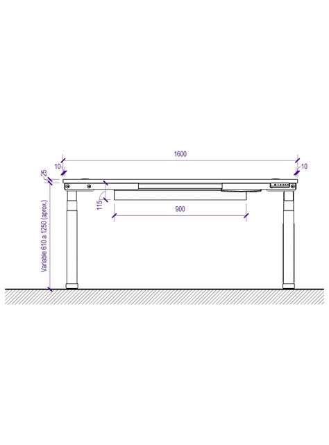 Escritorio Eléctrico Standing Desk 160x60cm C7E-5