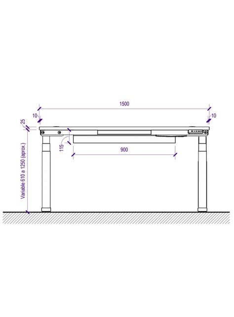 Escritorio Eléctrico Standing Desk 150x60cm C7E-5