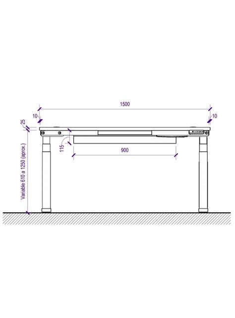 Escritorio Eléctrico Standing Desk 150x60cm AE-5
