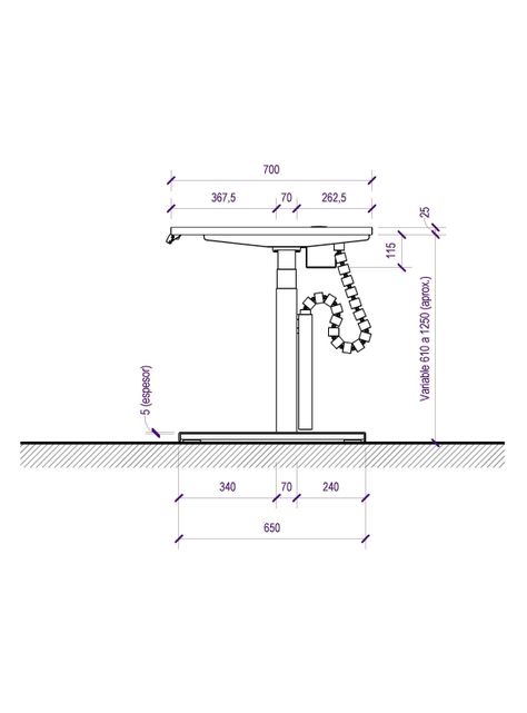 Escritorio Eléctrico Standing Desk 160x70cm AE-4