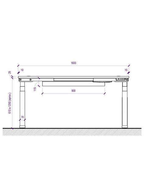 Escritorio Eléctrico Standing Desk 160x70cm AE-5