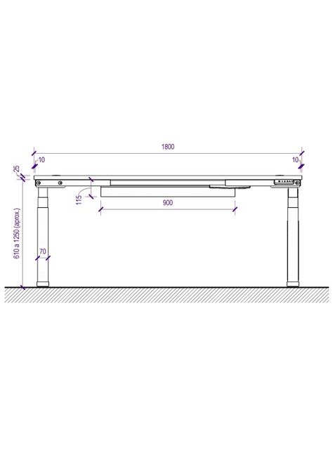 Escritorio Eléctrico Standing Desk 180x60cm AE-5