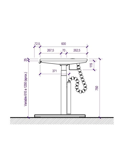Escritorio Eléctrico Standing Desk 120x60cm AE -4