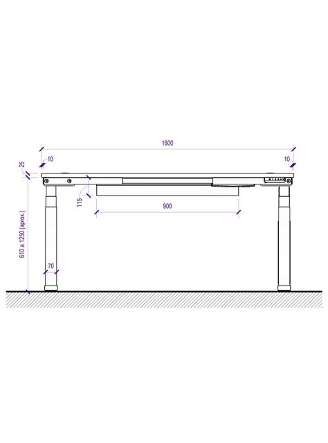 Escritorio Eléctrico Standing Desk 160x70cm C7E-5