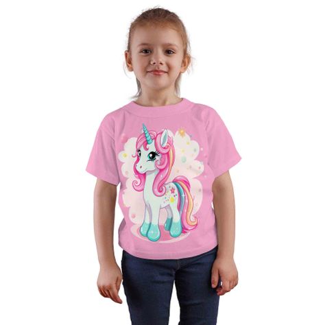 Polera Rosada Unicornio D16-0