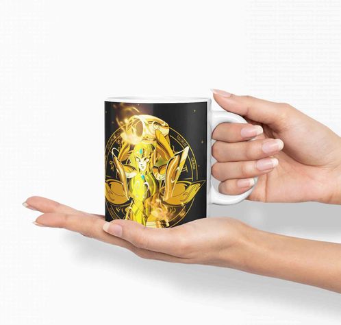 Taza Caballero del Zodiaco - Acuario negro D2-1