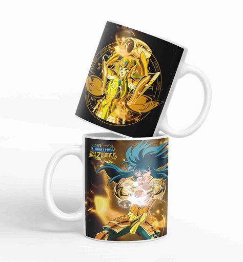 Taza Caballero del Zodiaco - Acuario negro D2-0