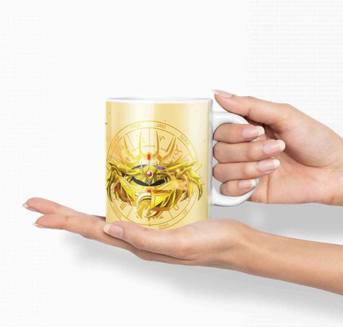 Taza Caballero del Zodiaco - Cancer Dorado D7-1