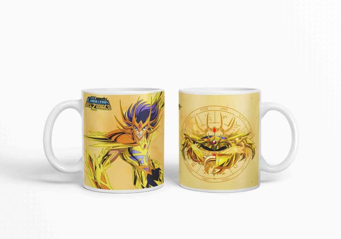 Taza Caballero del Zodiaco - Cancer Dorado D7-2