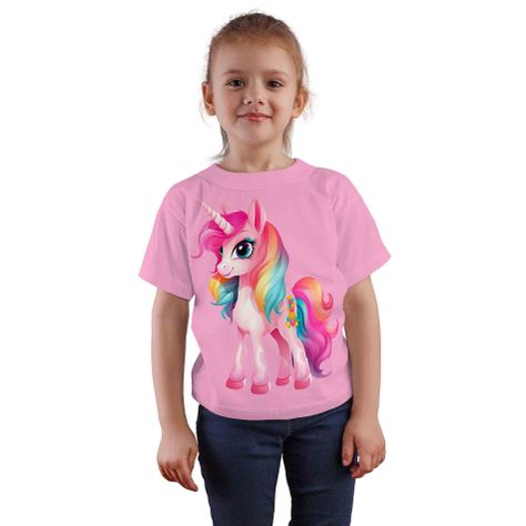 Polera Rosada Unicornio D13-0