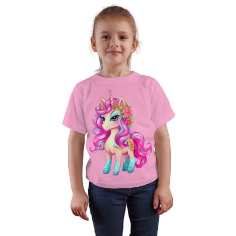 Polera Rosada Unicornio D21-0