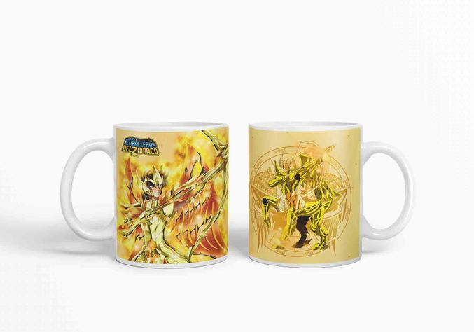 Taza Caballero del Zodiaco -sagitario dorado D24 (320ml)-2