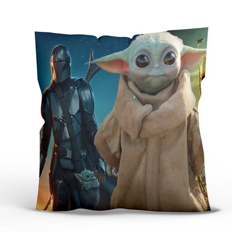 Cojín Decorativo  Star Wars Grogu y The Mandalorian D3 40cm x 40cm-0