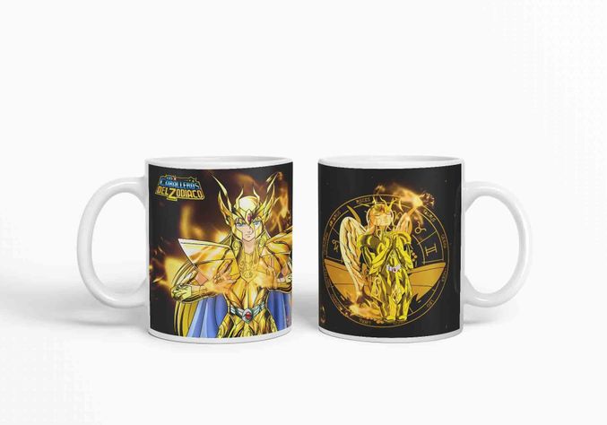 Taza Caballero del Zodiaco - virgo negro D29 (320ml)-2