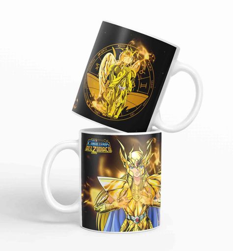 Taza Caballero del Zodiaco - virgo negro D29 (320ml)-0