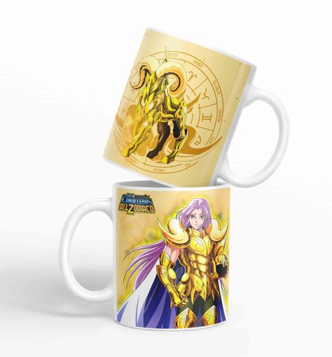 Taza Caballero del Zodiaco - Aries Dorado D4-0