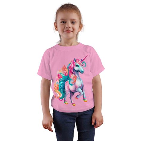 Polera Rosada Unicornio D7-0