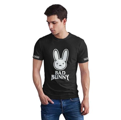 Polera Juvenil Negra Bad Bunny D6-0