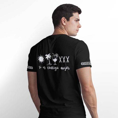 Polera Juvenil Negra Bad Bunny D6-1