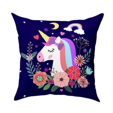 Cojín Decorativo Unicornio D1 30cm x 30cm-0