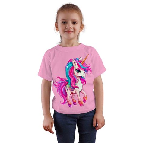 Polera Rosada Unicornio D12-0