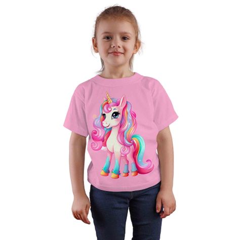 Polera Rosada Unicornio D19-0