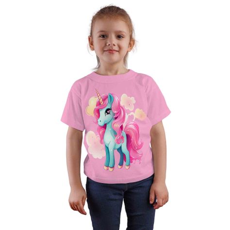 Polera Rosada Unicornio D15-0