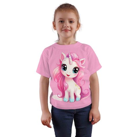 Polera Rosada Unicornio D8-0