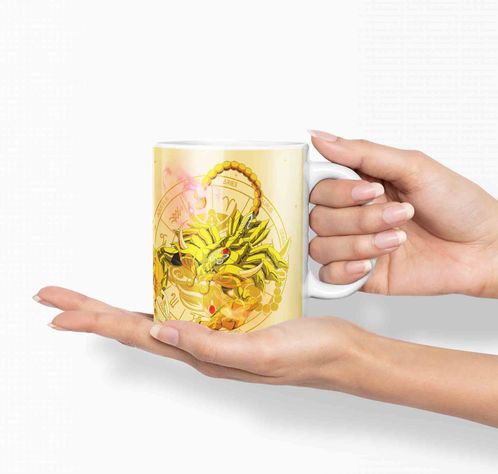 Taza Caballero del Zodiaco - Escorpio Dorado  D12-1