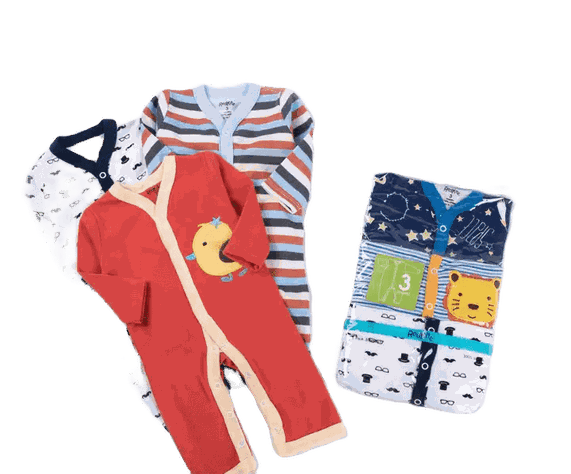Set 3 Pijanmas Ositos Enteritos Niño. Modelos Variados De Algodón-0
