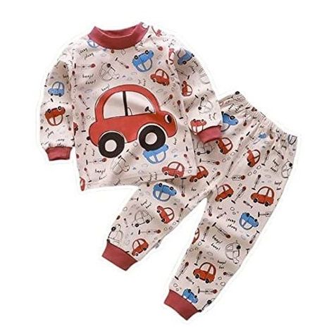 Pijama de Carritos Para Niños Y Bebés 100% Algodón-0