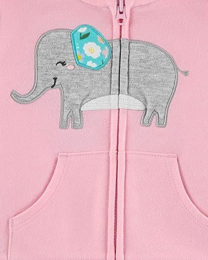 Conjunto 3 Piezas Polerón, Buzo y Body Bebé modelo de elefante-1